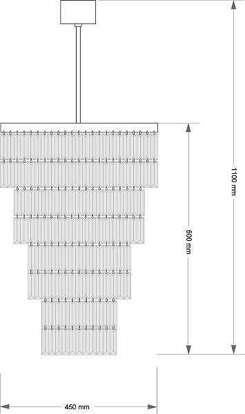 Люстра каскадная Ellini ELL-ZW-10(N)450/II