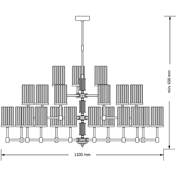 Люстра на штанге Empoli Ryfel EMP-ZW-12+6+3(ZM)R