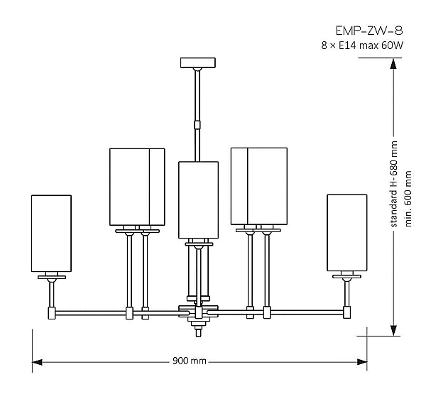 Потолочная люстра Empoli EMP-ZW-8(N)