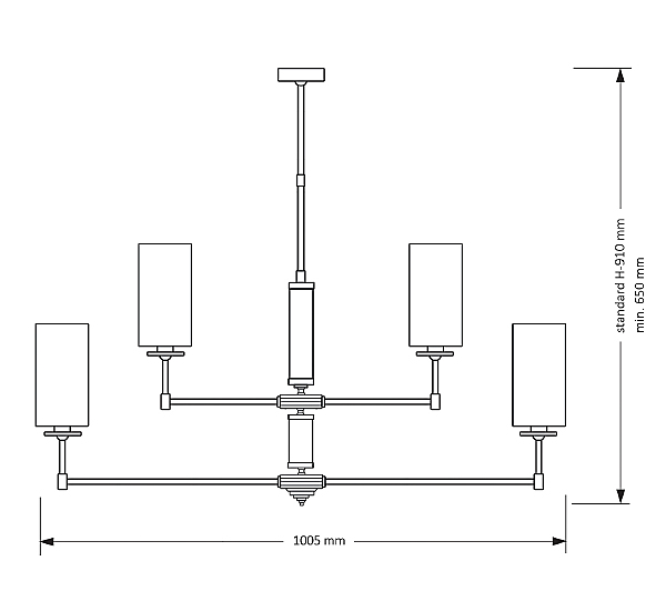 Люстра на штанге Empoli EMP-ZWL-4(Z)