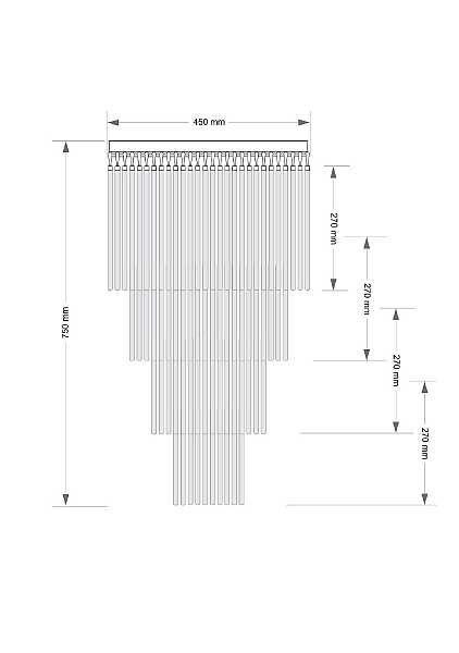 Люстра каскадная Filago FIL-PLM-7(P)450/270