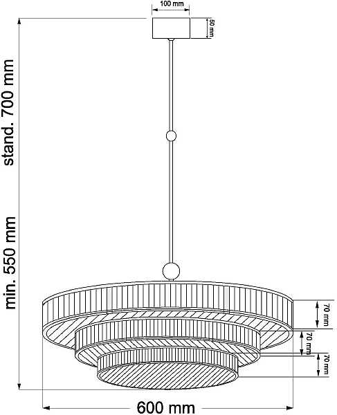 Люстра на штанге Lavone LAV-ZW-10(ZM)60/44/31