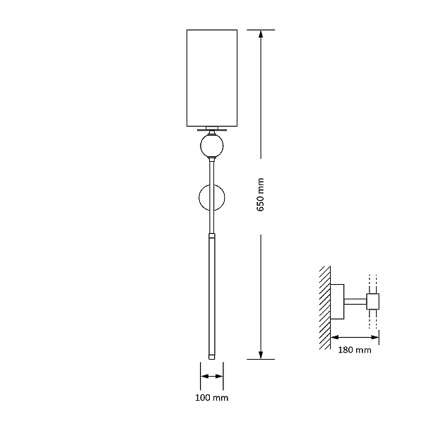 Настенное бра Natura NAT-K-1(Z)