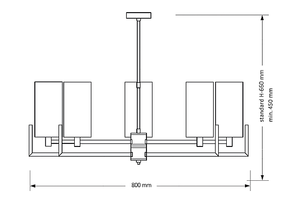 Люстра на штанге Nemi NEM-ZW-5(Z)
