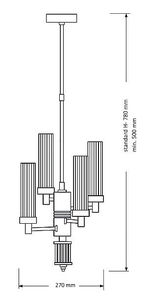 Люстра на штанге Seti SET-ZW-4(N)