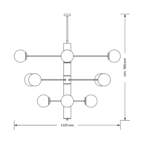 Потолочная люстра Ultimo ULT-ZW-12(T)