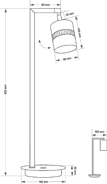 Настольная лампа Vesto VES-LG-1(P)