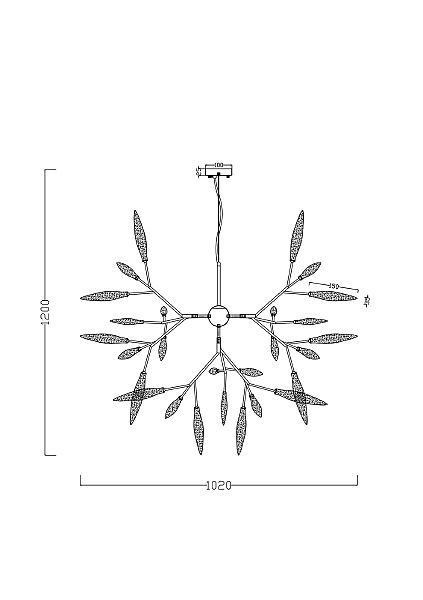Подвесная люстра Iris FR5067PL-36B