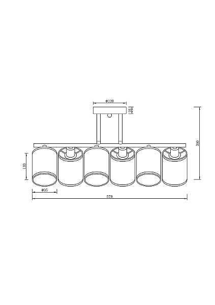 Потолочная люстра Course FR5136PL-06CH