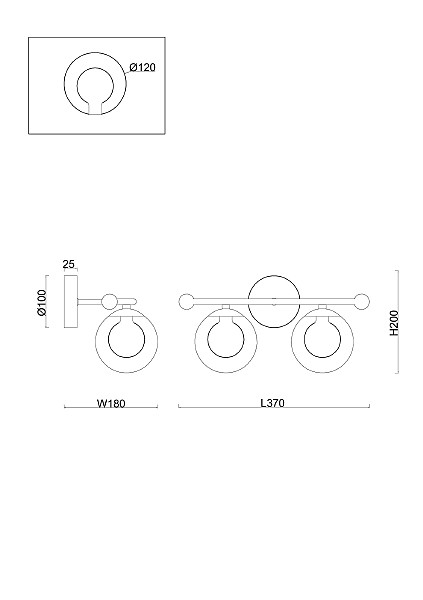 Настенное бра Lumos FR5262WL-02BS