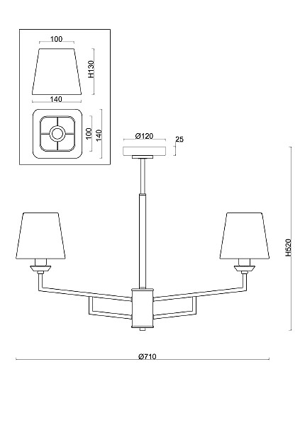 Потолочная люстра Viva FR5266PL-05CH