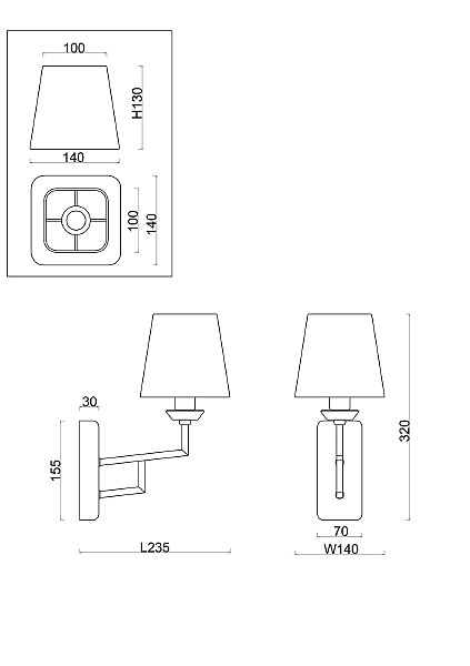 Настенное бра Viva FR5266WL-01CH