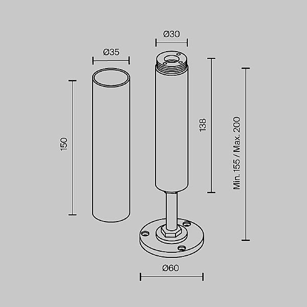 Монтажный элемент Accessories for system Shelf CA025BA-B