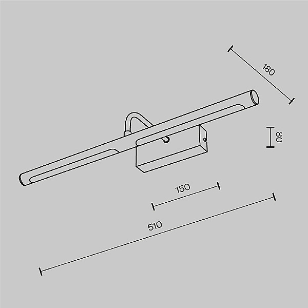 Подсветка зеркал и полок Twinkle MIR266WL-L12CH4K