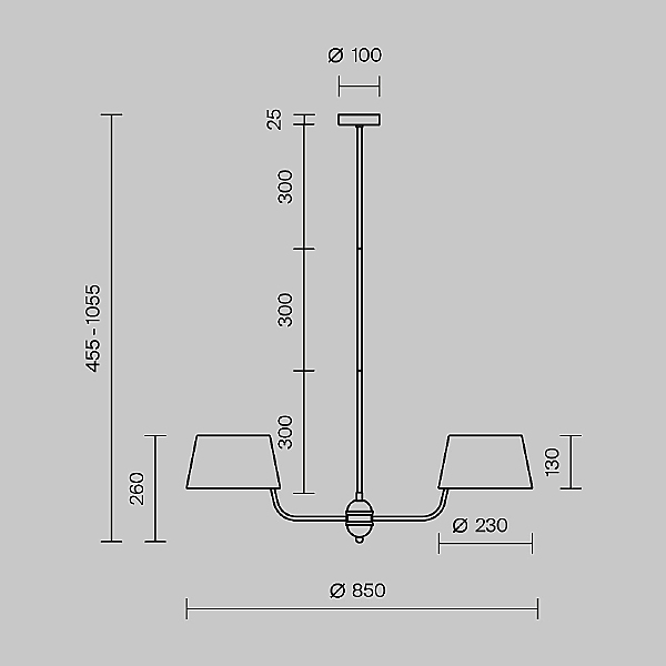 Люстра на штанге Modesto MOD360PL-06B