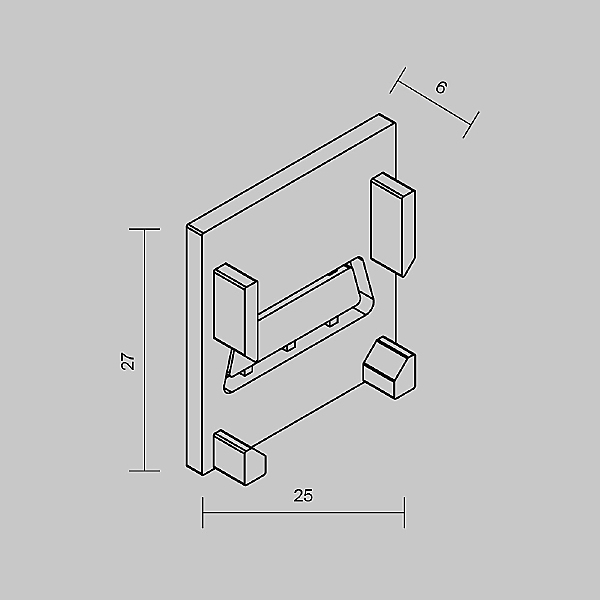 Заглушка Комплектующие для уличной трековой системы Exility IP O-TR002-EC