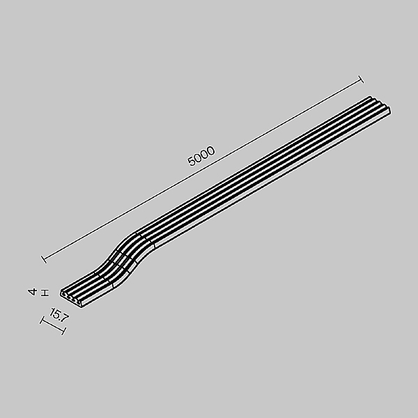 Шинопровод Комплектующие для уличной трековой системы Exility IP O-TR002-PW-5M