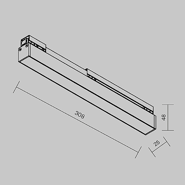 Трековый светильник Basis O-TR02-1-S-12WB3K