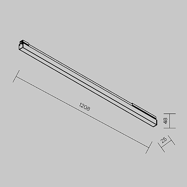 Трековый светильник Basis O-TR02-1-S-30WB3K
