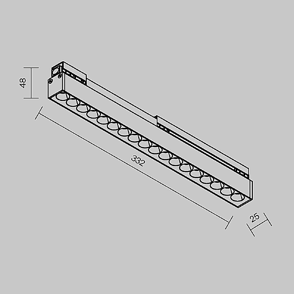 Трековый светильник Points O-TR02-2-S-18WB4K