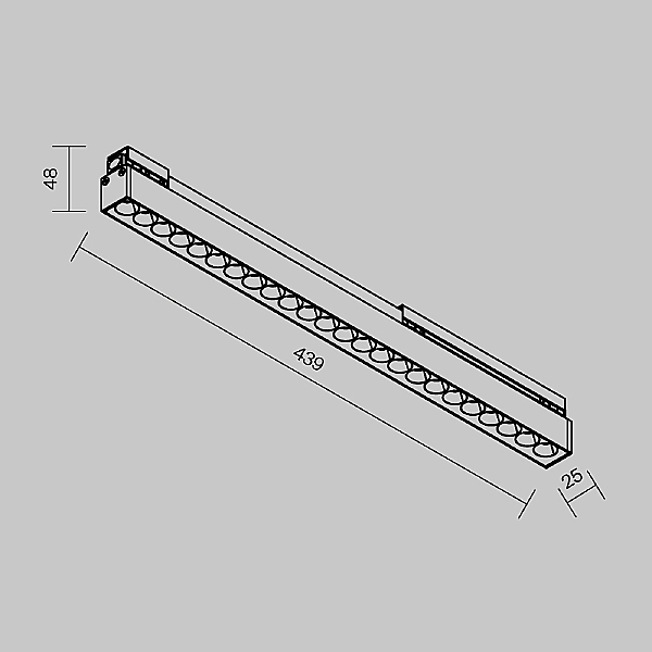 Трековый светильник Points O-TR02-2-S-24WB3K