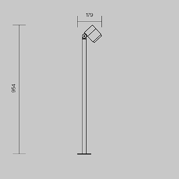Уличный наземный светильник Spira O497FL-L12B3K