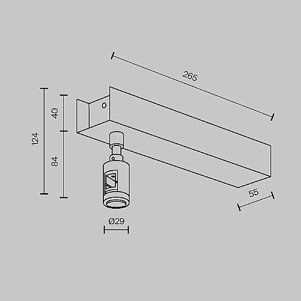 Монтажный элемент Accessories for tracks Flarity TRA156C-BB1-PT