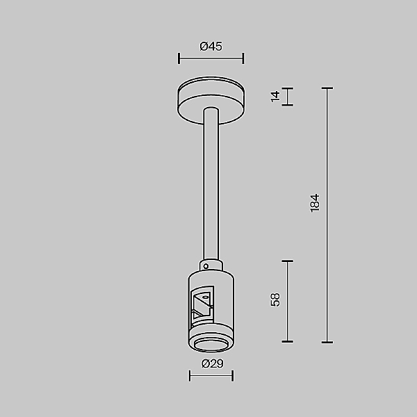 Монтажный элемент Accessories for tracks Flarity TRA156C-SL1-PT