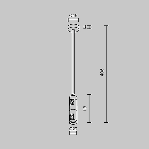 Монтажный элемент Accessories for tracks Flarity TRA158C-D1-PT