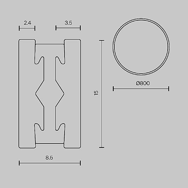 Шинопровод Busbar trunkings Flarity TRX154-R-D800-PT
