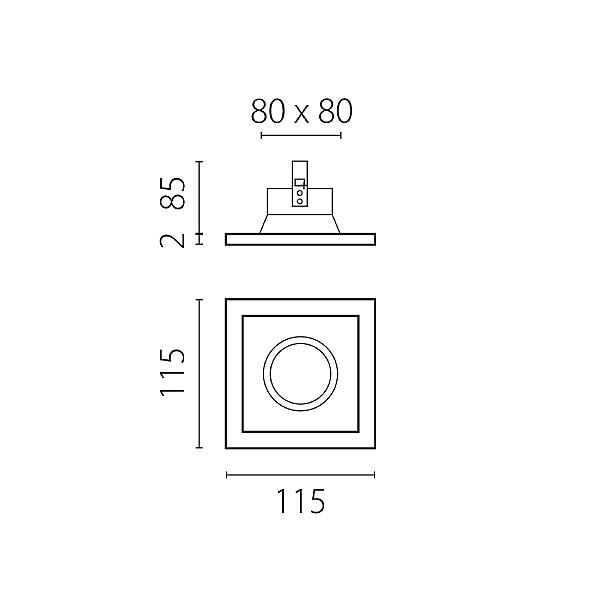 Встраиваемый светильник Domino D51307BMOD