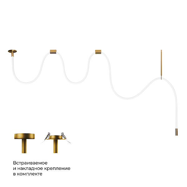 Светильник потолочный Thread 10388B Brass