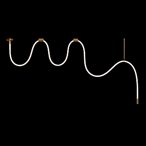 Светильник потолочный Thread 10388B Brass