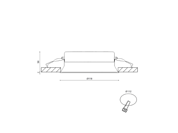 Встраиваемый светильник WL-BQ BQ009115-WH-NW