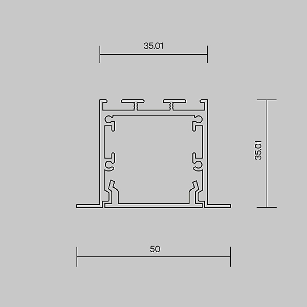 Профиль Встраиваемый с накладным фланцем профиль 632012
