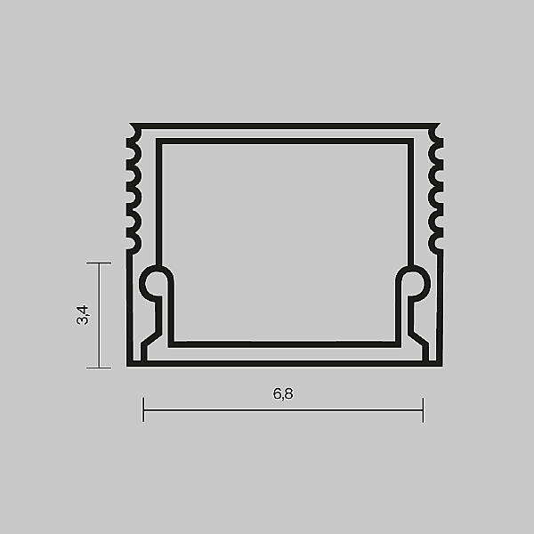 Экран для профиля Накладной профиль 642018