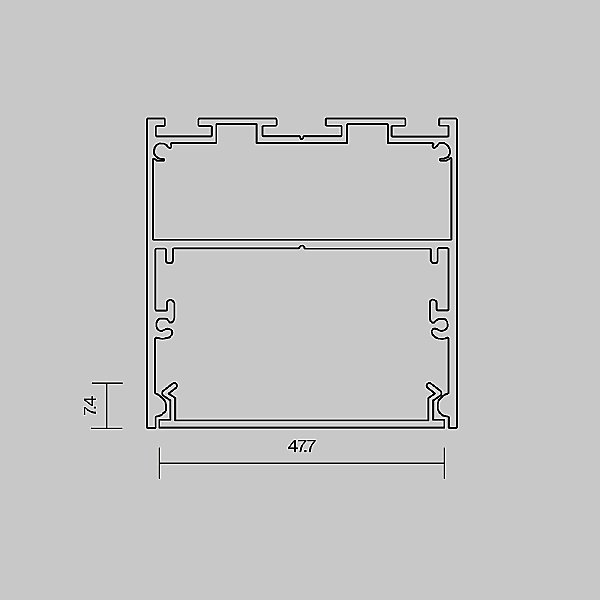 Экран для профиля Накладной-подвесной профиль 642049