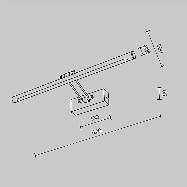 Подсветка зеркал и полок Dazzle MIR267WL-L12CH3K