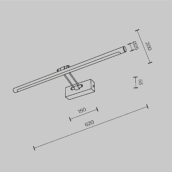Подсветка зеркал и полок Dazzle MIR267WL-L14CH3K