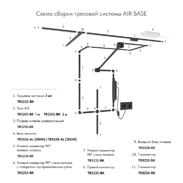 Коннекторы Air base TR5234-BK