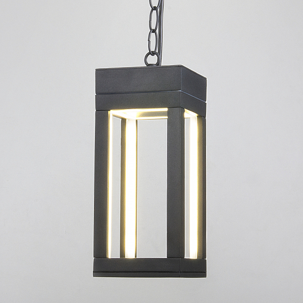 Уличный подвесной светильник Frame 1528 TECHNO LED серый