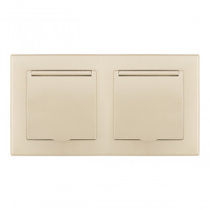 Розетка Set06-2 SET06-2-41-1x2 shampan