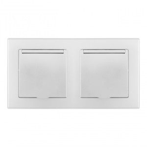 Розетка Set06-2 SET06-2-41-1x2 silver