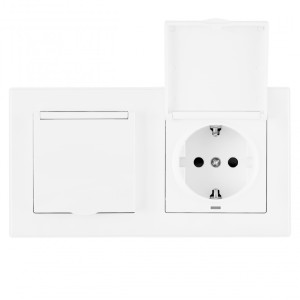 Розетка Set06-2 SET06-2-41-1x2 white