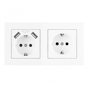 Розетка Set06-2 SET06-2-47-1-40-1 white