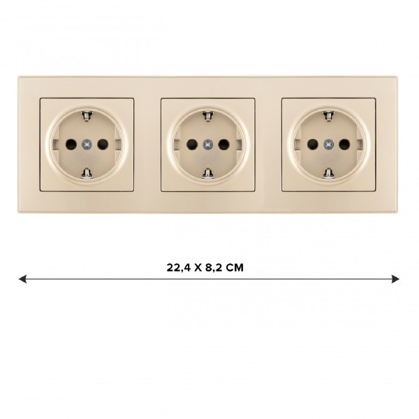 Розетка Set06-3 SET06-3-40-1x3 shampan
