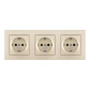 Розетка Set06-3 SET06-3-40-1x3 shampan