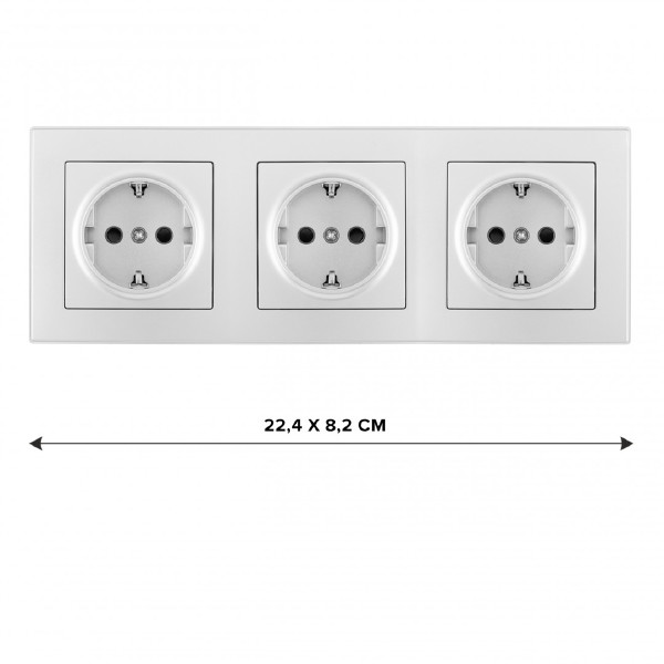 Розетка Set06-3 SET06-3-40-1x3 silver
