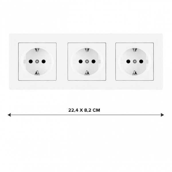 Розетка Set06-3 SET06-3-40-1x3 white