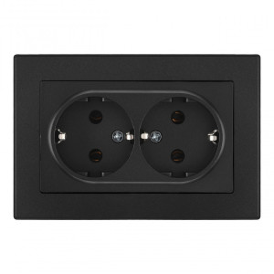 Розетка Set06-2 SET06-double-40-2 black